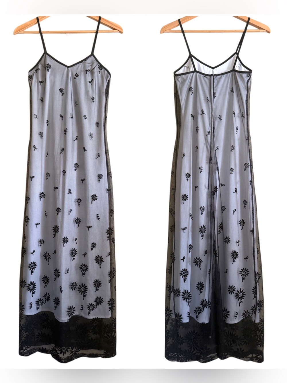 Vintage RHAPSODY Y2k Whimsical Fairy Mesh-Overlay Cosplay Romantic Slip Dress M